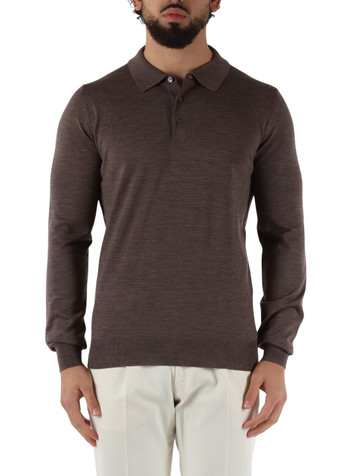 TORTORA | Maglia collo a polo in lana merino extrafine