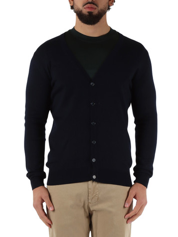 BLU SCURO | Cardigan in misto lana FUNNY25