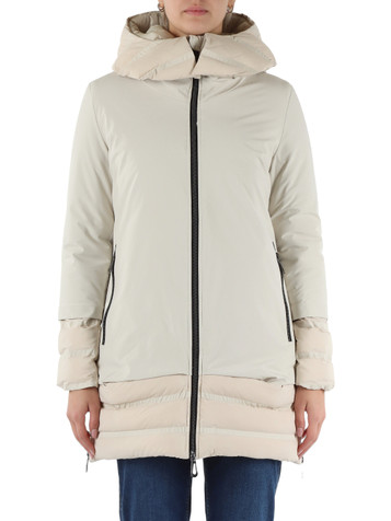 BEIGE | Giaccone con cappuccio LETIZIA