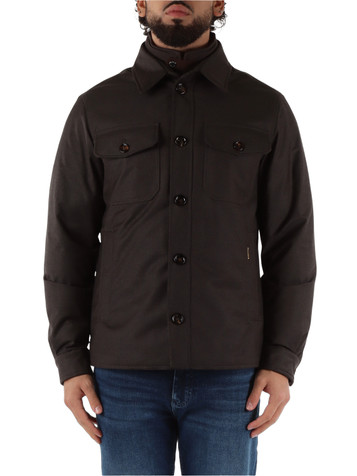 MARRONE | Piumino modello overshirt DUINO-LL