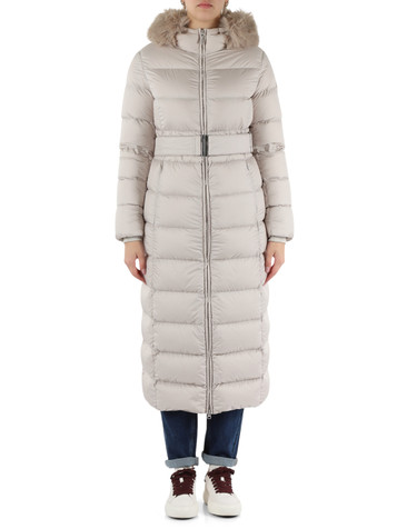 BEIGE | Maxi piumino trapuntato CAPTION con cintura
