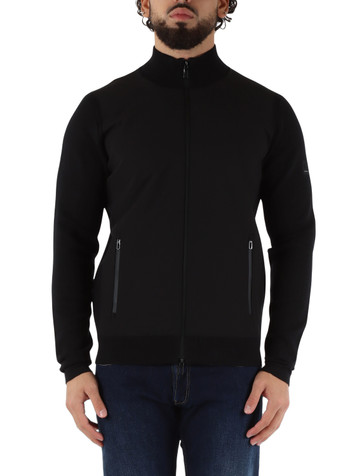 NERO | Cardigan Second Skin con pannelli a contrasto