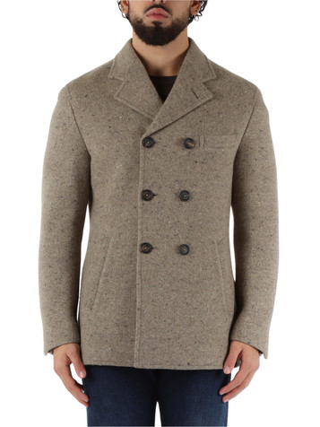 TORTORA | Cappotto corto doppiopetto in lana e cashmere