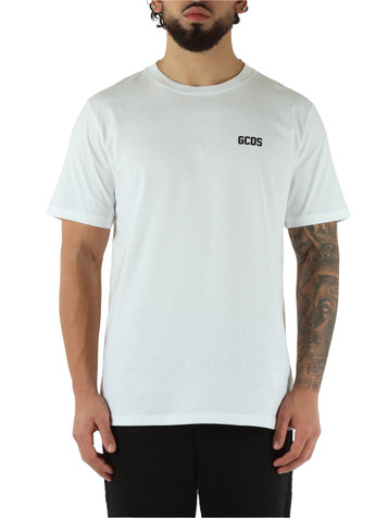 BIANCO | T-shirt in cotone regular fit con scritta logo