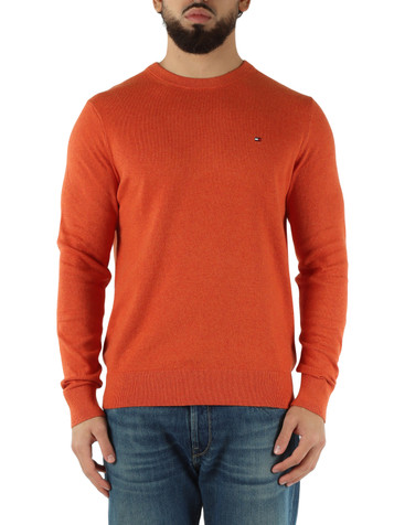 ARANCIONE | Maglia girocollo in Pima cotton and cashmere