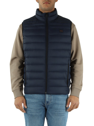 BLU SCURO | Smanicato trapuntato con patch logo