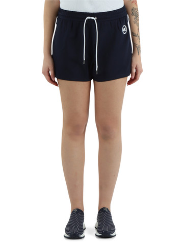 Dunkelblau | Sportshorts mit Logostickerei