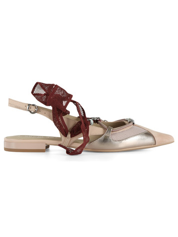 CIPRIA | Slingback in pelle e tessuto GIANIRA 30