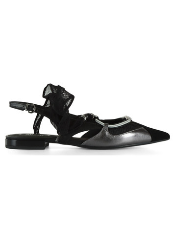 NERO | Slingback in pelle e tessuto GIANIRA 30