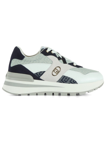 BIANCO | Sneakers in pelle e tessuto stampa logo AMAZING 42