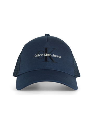 BLU | Cappello in cotone con inserto in rete