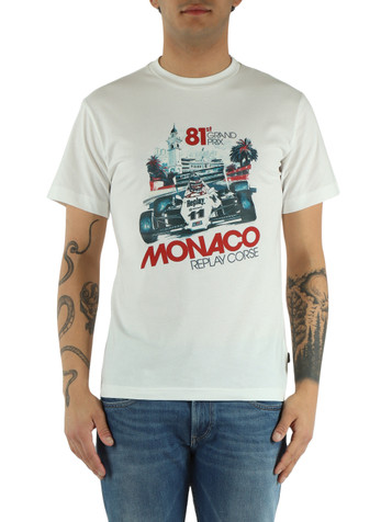 BIANCO | T-shirt in cotone con stampa frontale