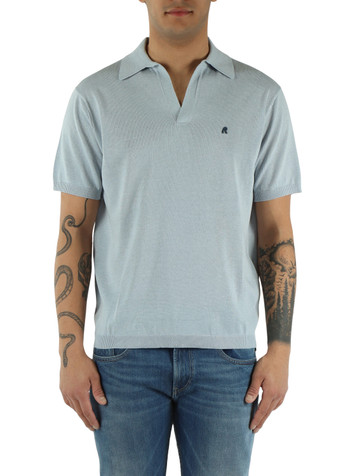 CELESTE | Polo derby in misto lino e lyocell