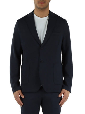 BLU SCURO | Giacca in tessuto tecnico seersucker NIKO TRIESTE