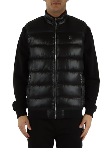 NERO | Smanicato trapuntato con patch logo frontale