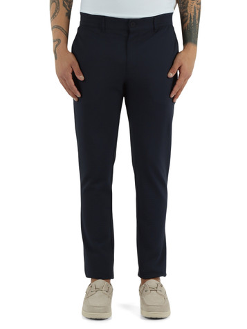 BLU SCURO | Pantalone in tessuto tecnico seersucker SERGE TRIESTE