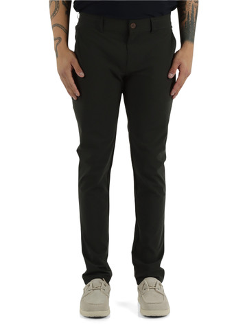 VERDE SCURO | Pantalone in tessuto tecnico stretch SERGE LESCADA