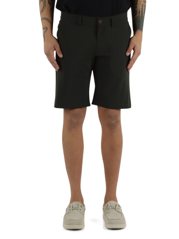 VERDE SCURO | Bermuda in tessuto tecnico stretch GIORGIO LESCADA