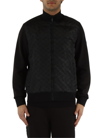 NERO | Blouson in doppio tessuto con pannello frontale trapuntato