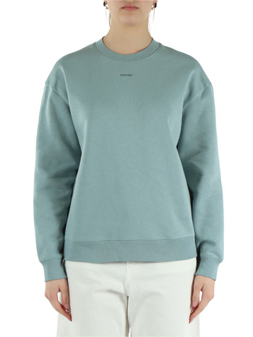 VERDE ACQUA | Felpa in misto cotone con scritta logo