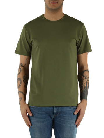 VERDE MILITARE | T-shirt in misto cotone e seta ZOLE 02