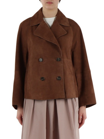 CUOIO | Giacca doppiopetto in suede SOSPIRO