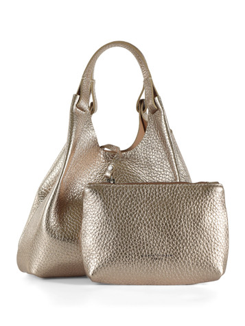 ORO | Borsa a mano in pelle martellata DUA Small
