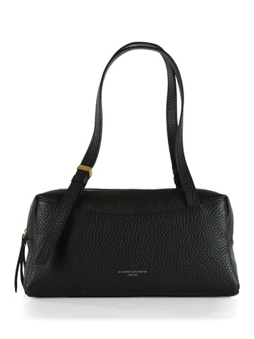 NERO | Borsa a spalla in pelle martellata DEA