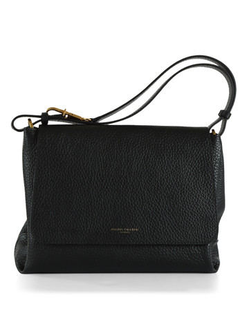 NERO | Borsa a spalla in pelle martellata CECILE Medium