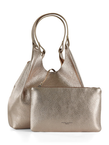 ORO | Borsa a spalla in pelle martellata DUA Large