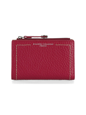 CICLAMINO | Portafoglio in pelle martellata con scritta logo