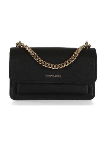 NERO | Borsa a tracolla in pelle martellata CLAIRE Large