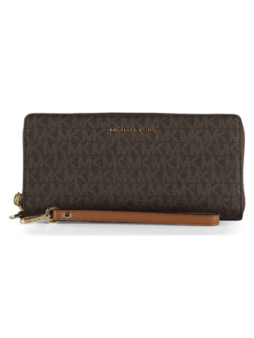 MARRONE | Portafoglio stampa logo JET SET