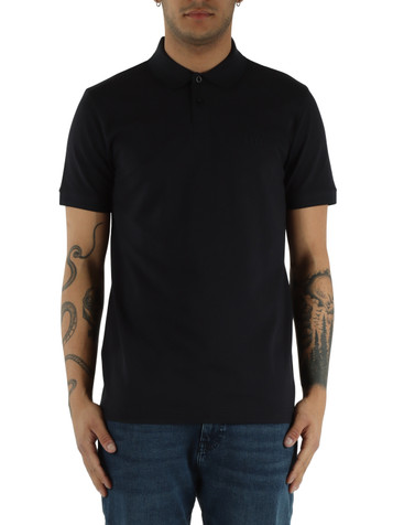BLU SCURO | Polo slim fit in cotone stretch