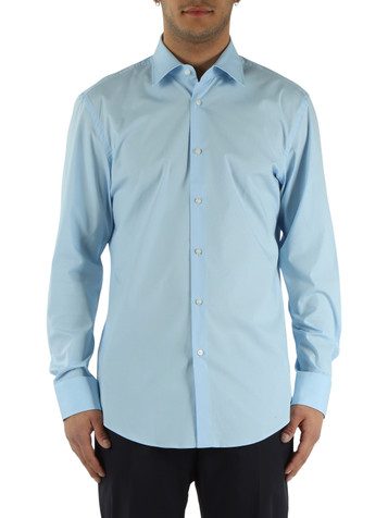 AZZURRO | Camicia slim fit Easy Iron in cotone stretch