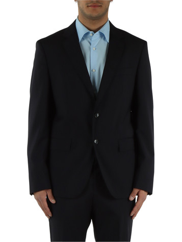 BLU SCURO | Giacca slim fit in lana vergine Natural Bi-Streth