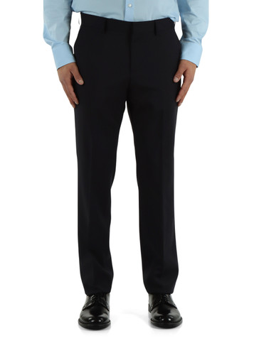 BLU SCURO | Pantalone slim fit in lana vergine Natural Bi-Streth