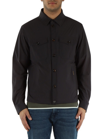 BLU | Overshirt in tessuto bielastico idrorepellente ADE-AC