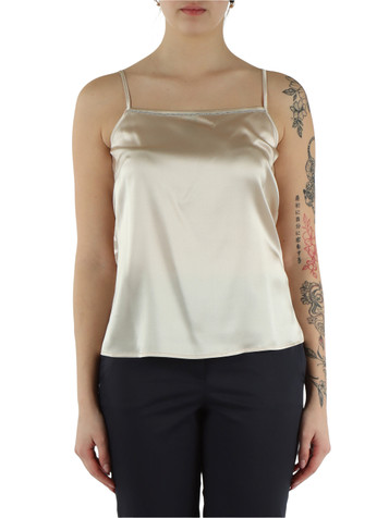 NUDE | Top in raso di seta stretch