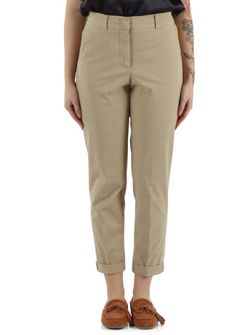 BEIGE | Pantalone slim fit in cotone stretch