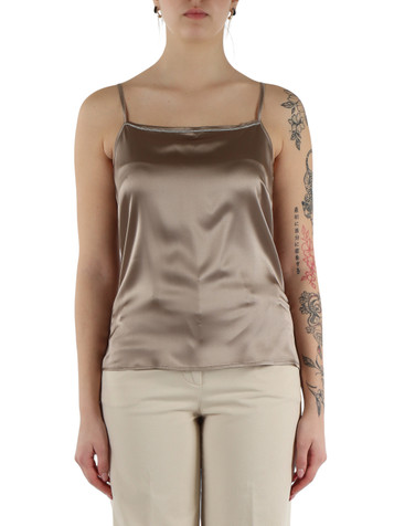 TORTORA | Top in raso di seta stretch