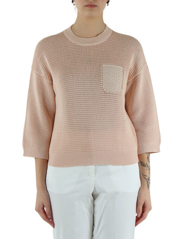 ROSA | Maglia in cotone con dettagli decorativi