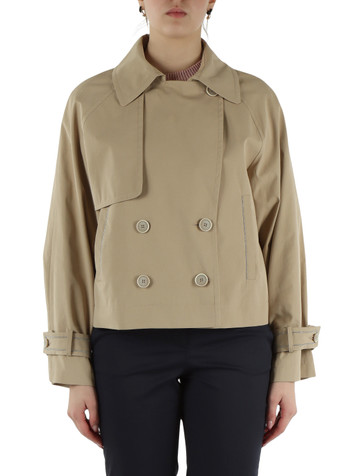 CAMMELLO | Trench corto in misto cotone
