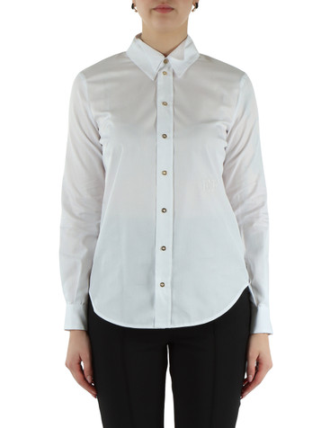 BIANCO | Camicia in cotone con doppio colletto