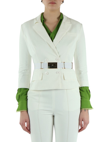 OFF WHITE | Giacca in tessuto tecnico con cintura