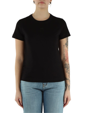 NERO | T-shirt in cotone BUSSOLOTTO con ricamo logo