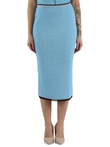 AZZURRO | Gonna midi LUNA in misto viscosa