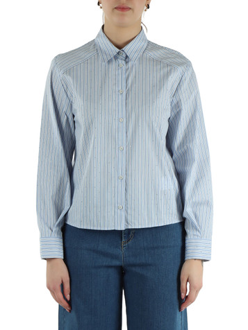 AZZURRO | Camicia con strass MULTI in misto cotone