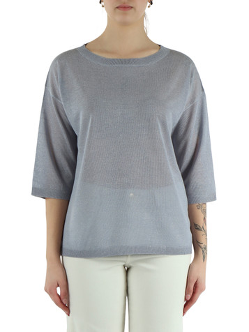 AZZURRO | Maglia in misto lino e viscosa GIZIA