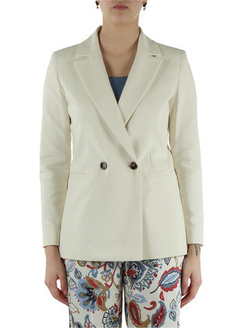 PANNA | Giacca doppiopetto in misto cotone RUM1